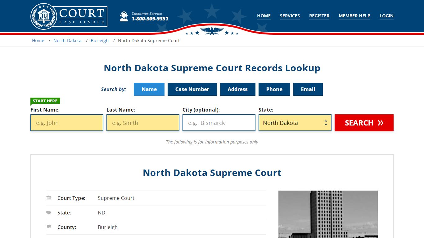 North Dakota Supreme Court Records Lookup - CourtCaseFinder.com