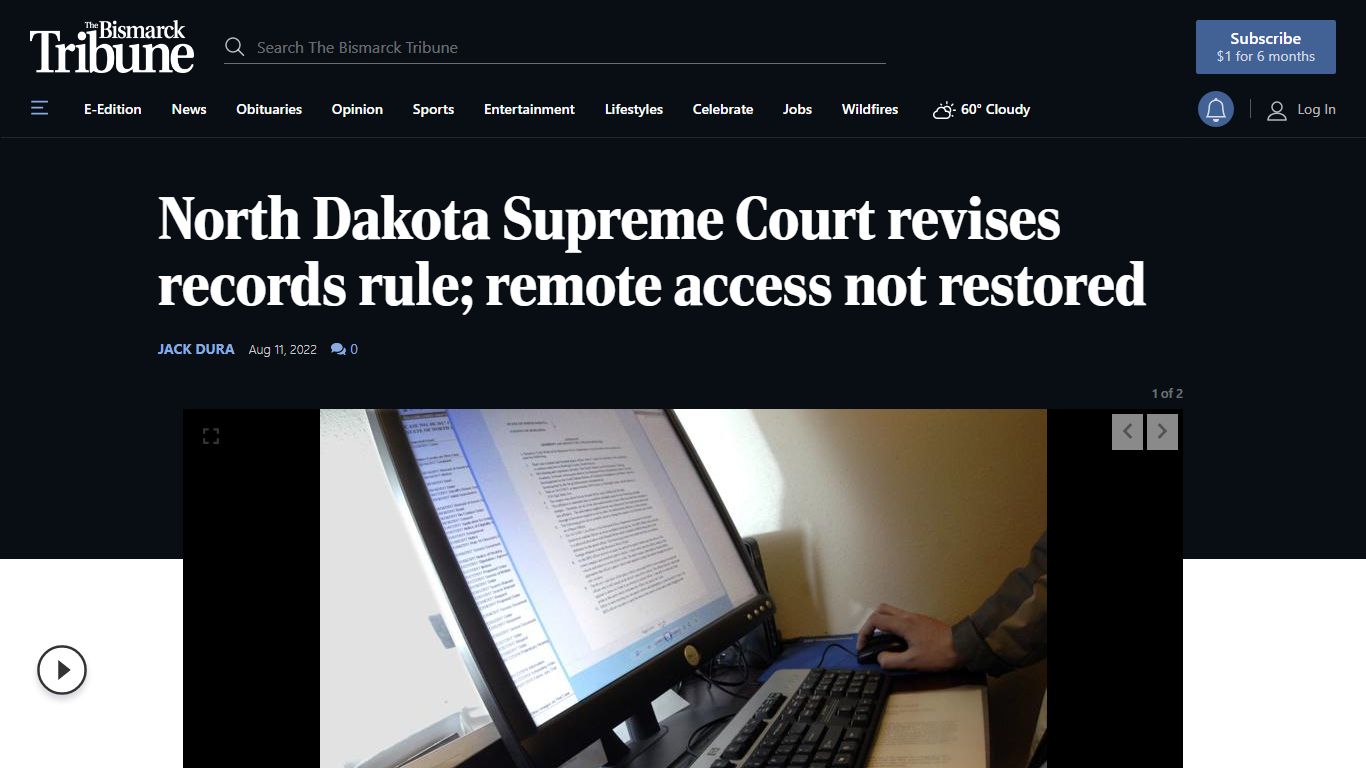 North Dakota Supreme Court revises records rule; remote access not ...